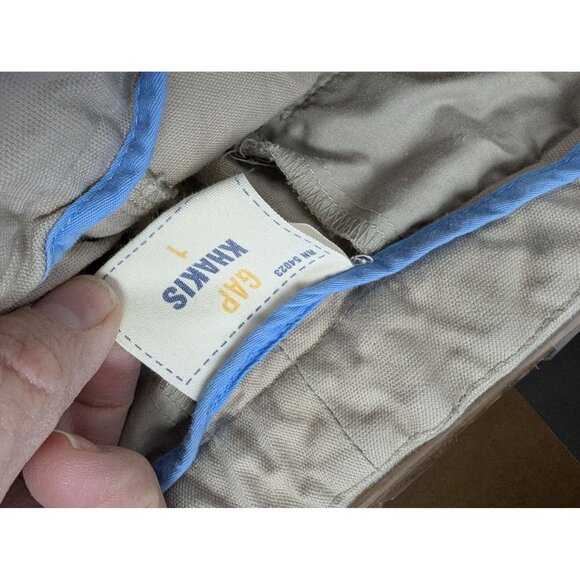 Gap Khaki Skirt Size 1 Tan Modest Womens Back Slit - Picture 6 of 8